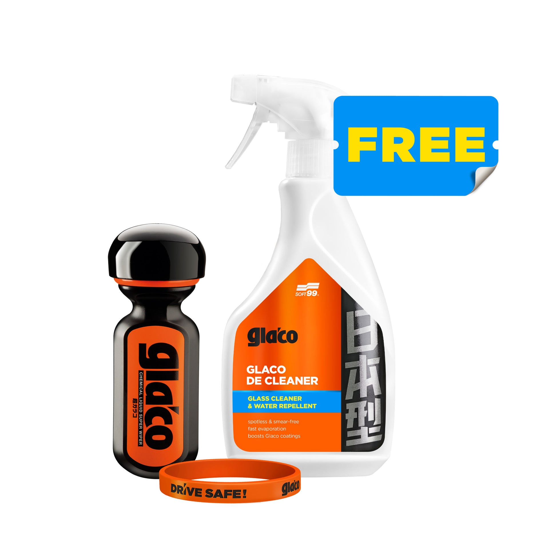 Ultra Glaco + Glaco De Cleaner 500ml + Armband DRIVE SAFE