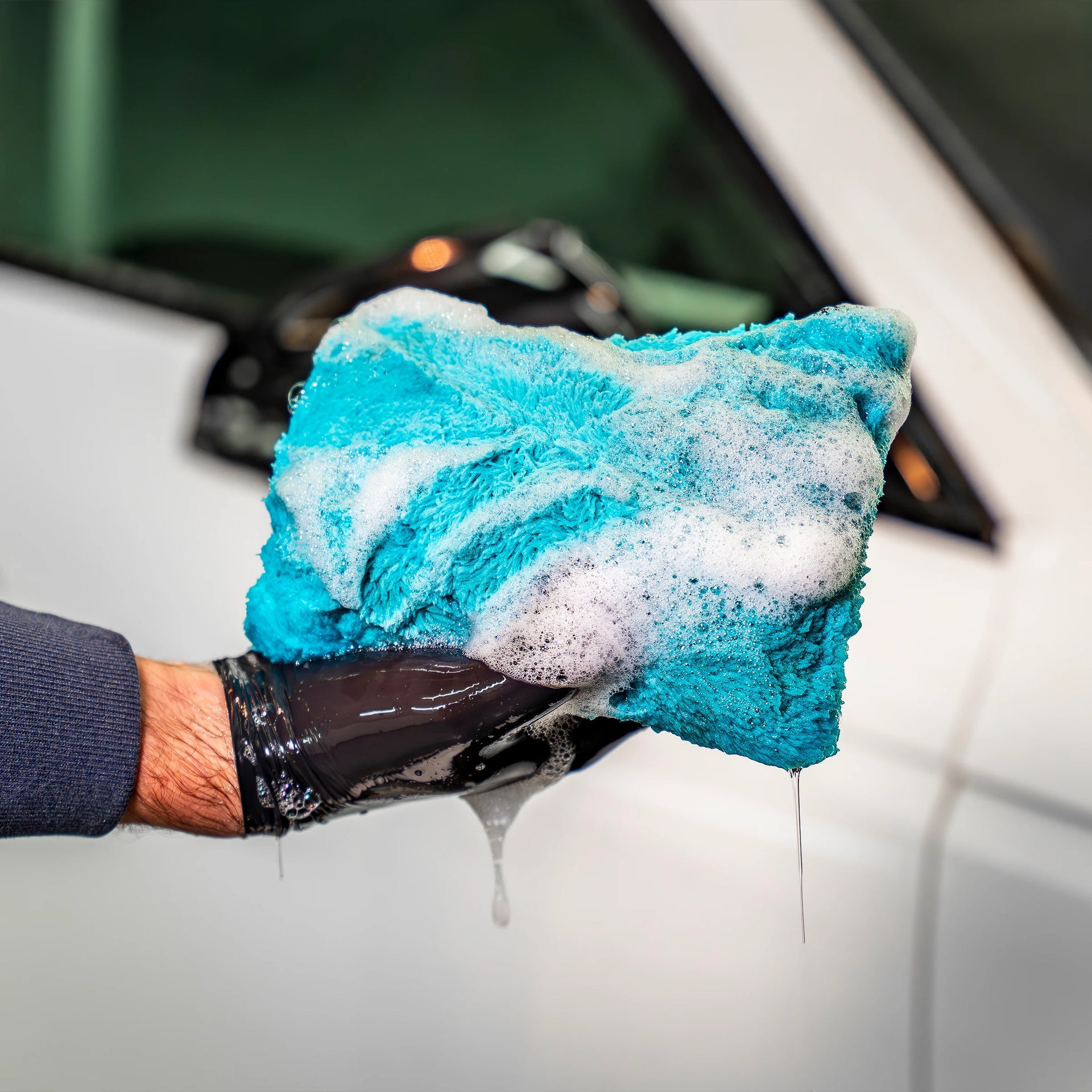 autoschwamm handschuh Alaunen Wash Bag, Doppelseitige Autoschwamm