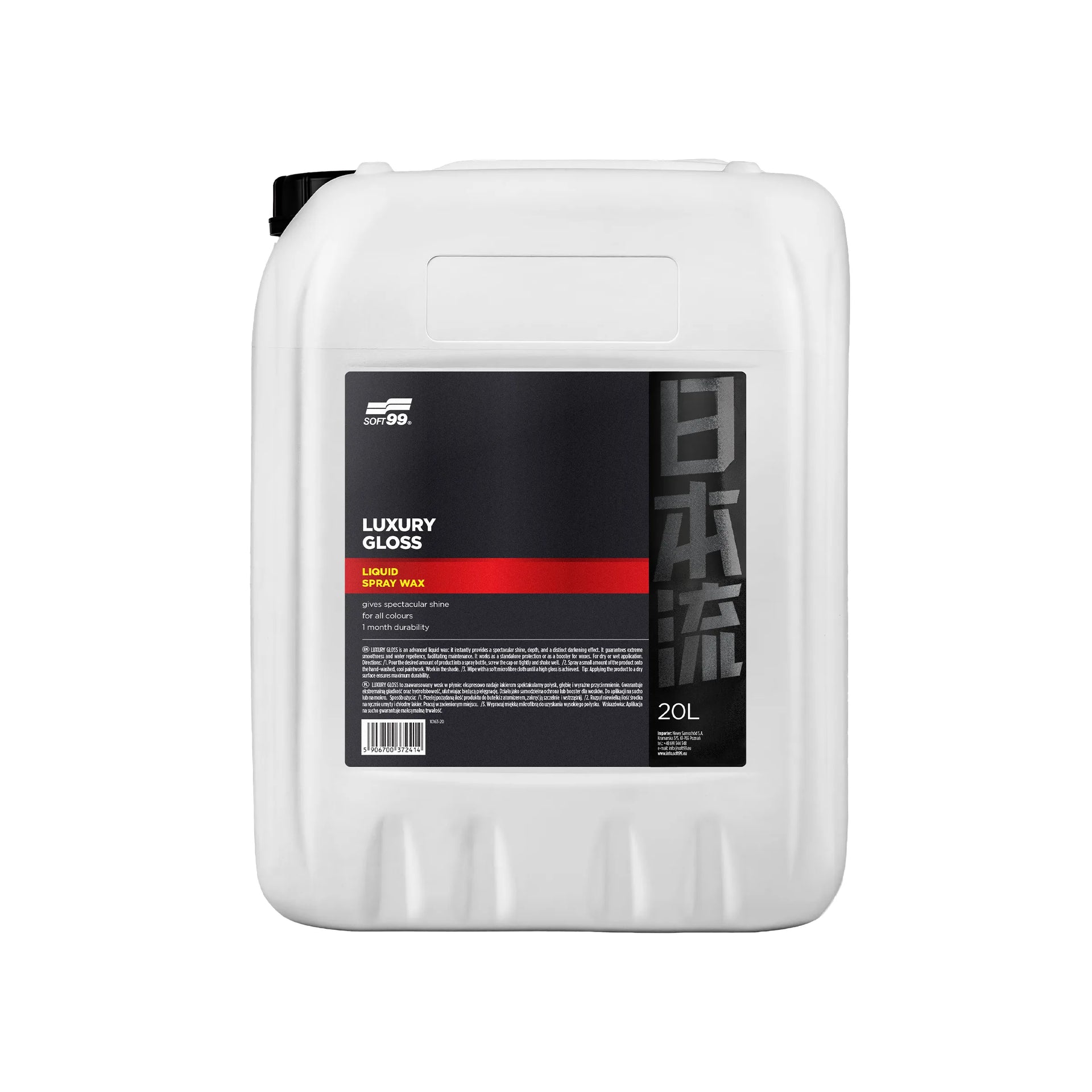 Luxury Gloss, flüssigwachs, quick detailer, 20L