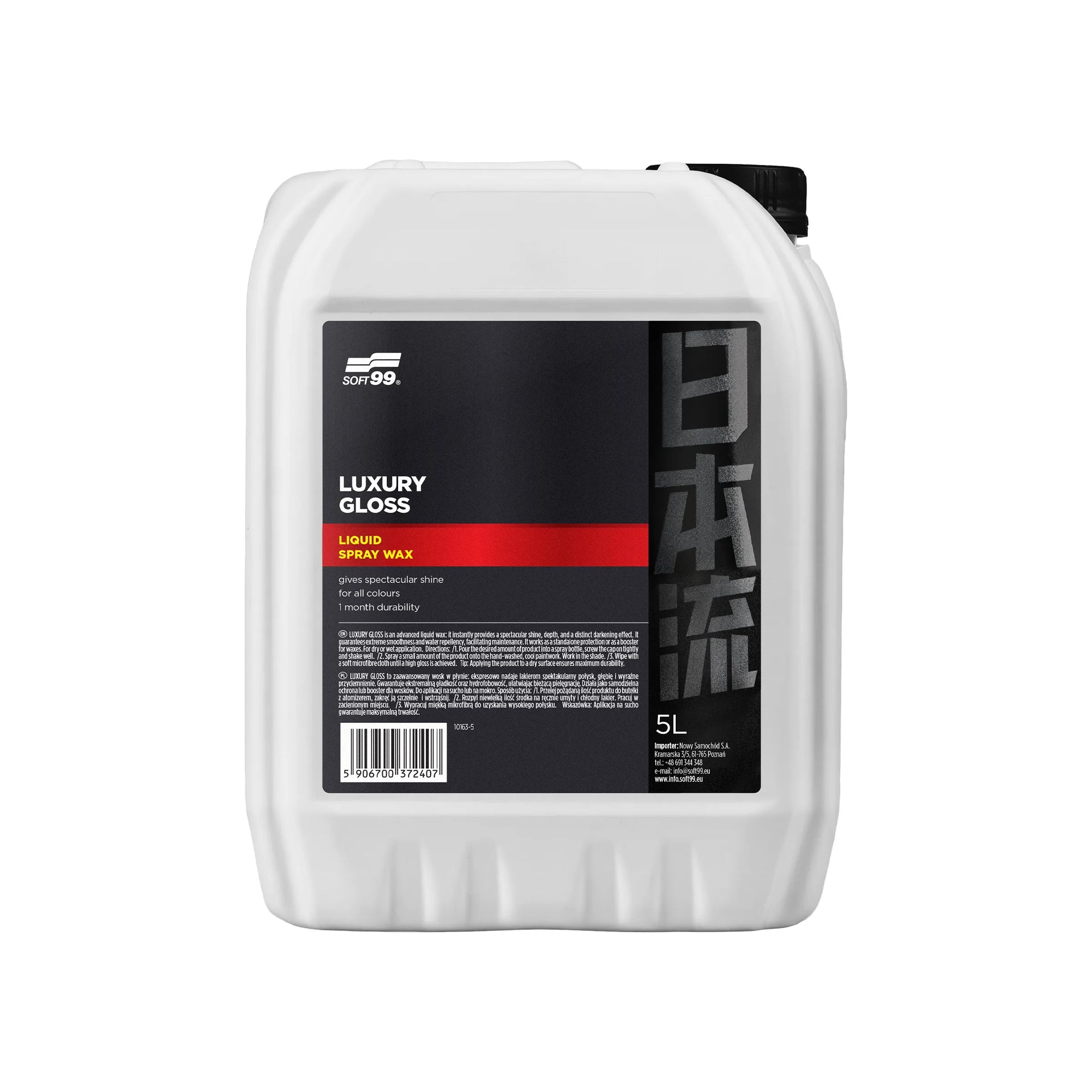 Luxury Gloss, flüssigwachs, quick detailer, 5L